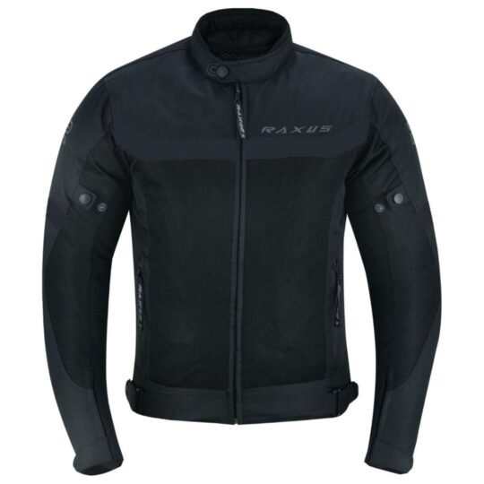 RAXUS MEN'S SUMMER MOTORCYCLE JACKET STORM COLD - BLACK
