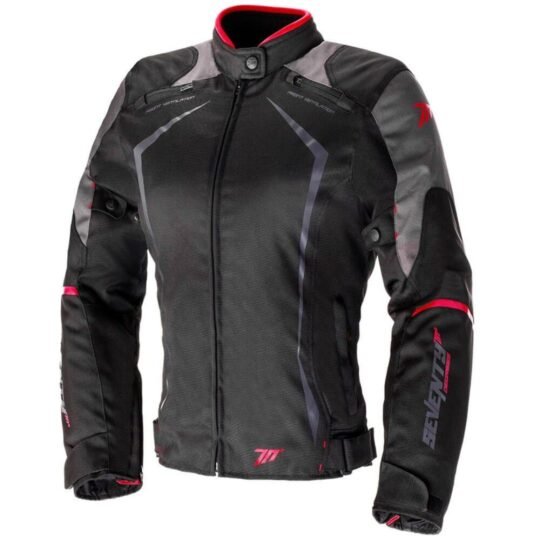 SEVENTY WOMEN'S SHORT RACING RED MOTORCYCLE JACKET SD-JR49